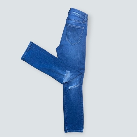 CURRENT/ELLIOTT Women’s Jeans Size 24 Slim Straight Blue Distressed - Picture 5 of 11